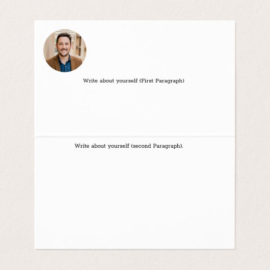 ミニマルモダンリスト会社ロゴQRコード折り畳み 名刺 (内部フラット)