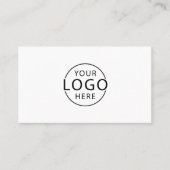 ミニマルモダンリスト会社ロゴQRコード 名刺 (正面)