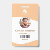 ミニマルモダンリスト会社従業員バッジ バッジ (正面)