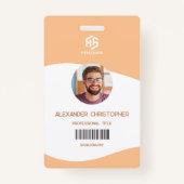 ミニマルモダンリスト会社従業員バッジ バッジ (正面)