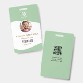 ミニマルモダンリスト会社従業員バッジ バッジ (正面＆裏面)