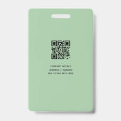 ミニマルモダンリスト会社従業員バッジ バッジ (裏面)