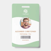 ミニマルモダンリスト会社従業員バッジ バッジ (正面)