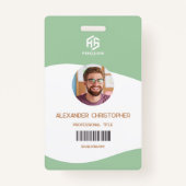 ミニマルモダンリスト会社従業員バッジ バッジ (正面)