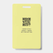 ミニマルモダンリスト会社従業員バッジ バッジ (裏面)