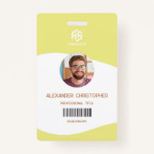 ミニマルモダンリスト会社従業員バッジ バッジ (正面)