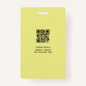 ミニマルモダンリスト会社従業員バッジ バッジ (裏面)