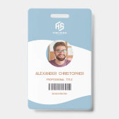 ミニマルモダンリスト会社従業員バッジ バッジ (正面)