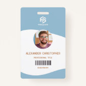 ミニマルモダンリスト会社従業員バッジ バッジ (正面)