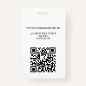 ミニマルモダンリスト会社社員の写真名ロゴ バッジ (裏面)