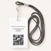 ミニマルモダンリスト会社社員の写真名ロゴ バッジ (裏面ランヤード)