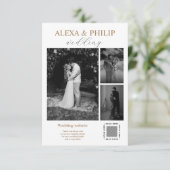 ミニマルモダンリスト写真コラージュのエンクロージャカード エンクロージャーカード (スタンド正面)