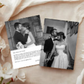 ミニマルモダンリスト写真ス結婚クリプト サンキューカード