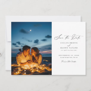 ミニマルモダンリスト写真結婚のQRコード セーブザデート