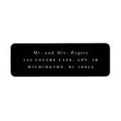 ミニマルモダンリスト判読差出人住所ブラック ラベル (正面)