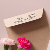 ミニマルモダンリスト名とアドレスの自動手書きスタンプ セルフインキングスタンプ