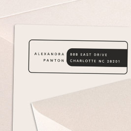 ミニマルモダンリスト名とアドレスのSelf-Inking Sta セルフインキングスタンプ