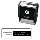 ミニマルモダンリスト名とアドレスのSelf-Inking Sta セルフインキングスタンプ (インサイチュ)