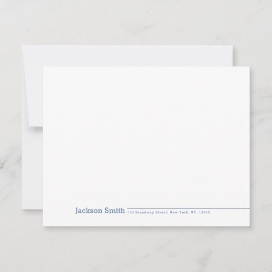 ミニマルモダンリスト名の名パーソナライズされた形なし ノートカード (正面)