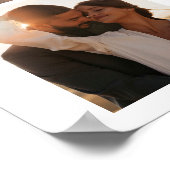 ミニマルモダンリスト名フォトグリッド結婚の歓迎 ポスター (角)