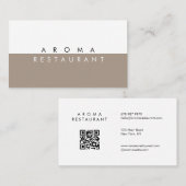 ミニマルモダンリスト名刺のなめし 名刺 (正面/裏面)