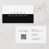 ミニマルモダンリスト名刺白黒 名刺 (正面/裏面)