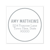 ミニマルモダンリスト名差出人住所スタンプ セルフインキングスタンプ (デザイン)