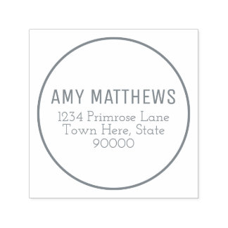 ミニマルモダンリスト名差出人住所スタンプ セルフインキングスタンプ