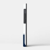 ミニマルモダンリスト名iPhoneケース |ネイビーホワイト Case-Mate iPhoneケース (裏面 / 左)