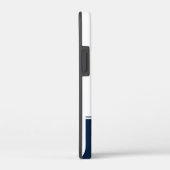 ミニマルモダンリスト名iPhoneケース |ネイビーホワイト Case-Mate iPhoneケース (裏面 / 右)