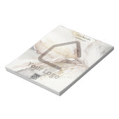 ミニマルモダンリスト大理石テクスチャオーバーレイニュートラル ノートパッド (回転)