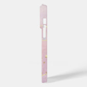 ミニマルモダンリスト大理石テクスチャオーバーレイピンク金ゴールド Case-Mate iPhoneケース (裏面 / 左)