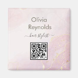 ミニマルモダンリスト大理石テクスチャピンク金ゴールド マグネット