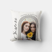 ミニマルモダンリスト姉妹フォトアーチ クッション (正面)