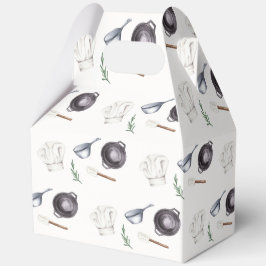 ミニマルモダンリスト小シェフパターン赤ちゃんシャワー フェイバーボックス