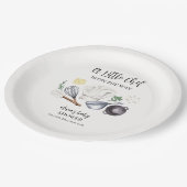 ミニマルモダンリスト小シェフ赤ちゃんシャワー ペーパープレート (アングル)