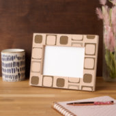 ミニマルモダンリスト幾何学模様写真枠 レーザー彫刻フレーム (左)