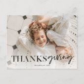 ミニマルモダンリスト感謝祭の写真 ポストカード (正面)