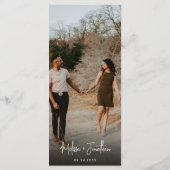 ミニマルモダンリスト手書きスクリプトの写真結婚の種類 メニュー (裏面)