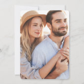 ミニマルモダンリスト手書きスクリプトの写真 セーブザデート (裏面)