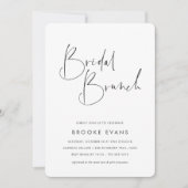 ミニマルモダンリスト手書きスクリプトブライダルブランチ 招待状 (正面)