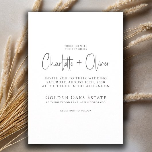 ミニマルモダンリスト手書きスクリプト 招待状