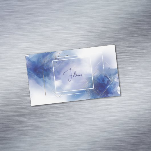 ミニマルモダンリスト抽象芸術水彩 マグネット名刺 (インサイチュ)