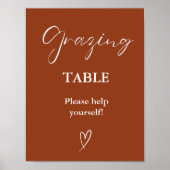 ミニマルモダンリスト放牧表の看板 ポスター (正面)