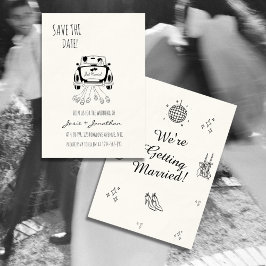 ミニマルモダンリスト日付の保存 | シンプル結婚の 招待状