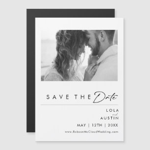 ミニマルモダンリスト日付磁石を保存 マグネット招待状