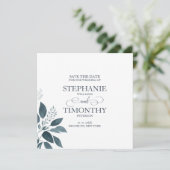 ミニマルモダンリスト日付QRコードの結婚保存 招待状 (スタンド正面)