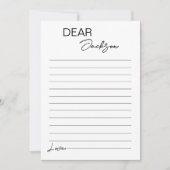 ミニマルモダンリスト時間カプセルノートメッセージカード サンキューカード (正面)