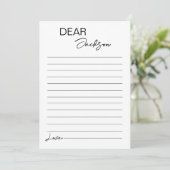 ミニマルモダンリスト時間カプセルノートメッセージカード サンキューカード (スタンド正面)