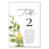 ミニマルモダンリスト書結婚の名前2 テーブルナンバー (正面)